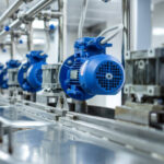 A number of electric motors with reducers. Tanks for mixing liquids. Food industry.